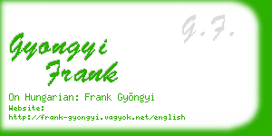 gyongyi frank business card